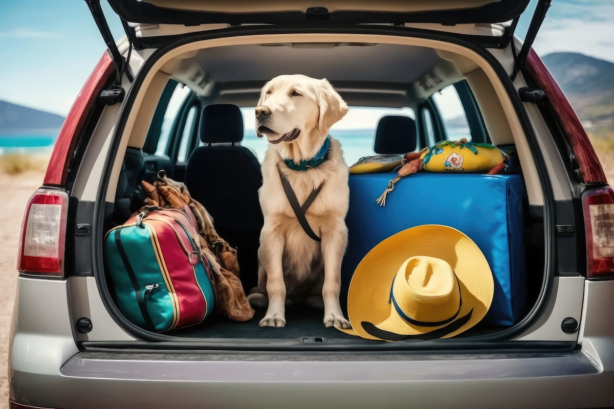 Dogs in a Ford Bronco